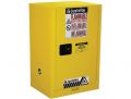 Justrite Flammable Storage Cabinet, 12 Gallons w/ Self Closing Doors